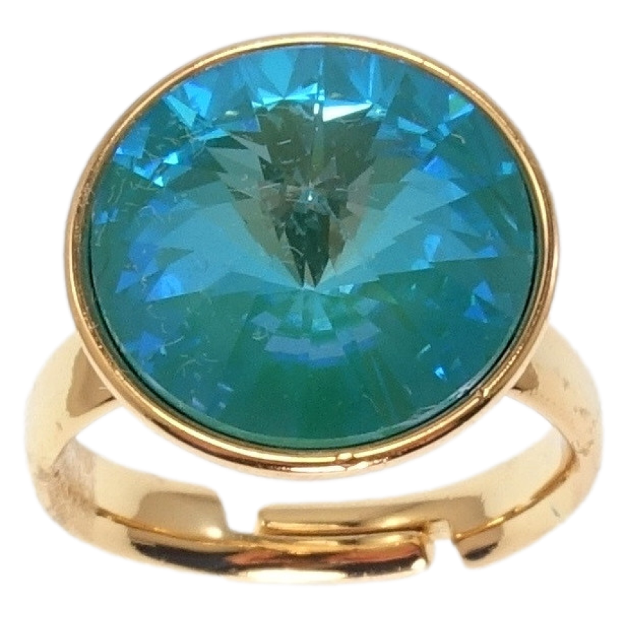 Кольцо Xuping цвет 18K с кр-ми Swarovski Кристалл Laguna Delite ø 16мм фото №1