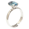 Кольцо Xuping цвет Родий с кр-ми Swarovski Кристальная капелька Aquamarine фото №2 Кольцо Xuping цвет Родий с кр-ми Swarovski Кристальная капелька Aquamarine фото №2