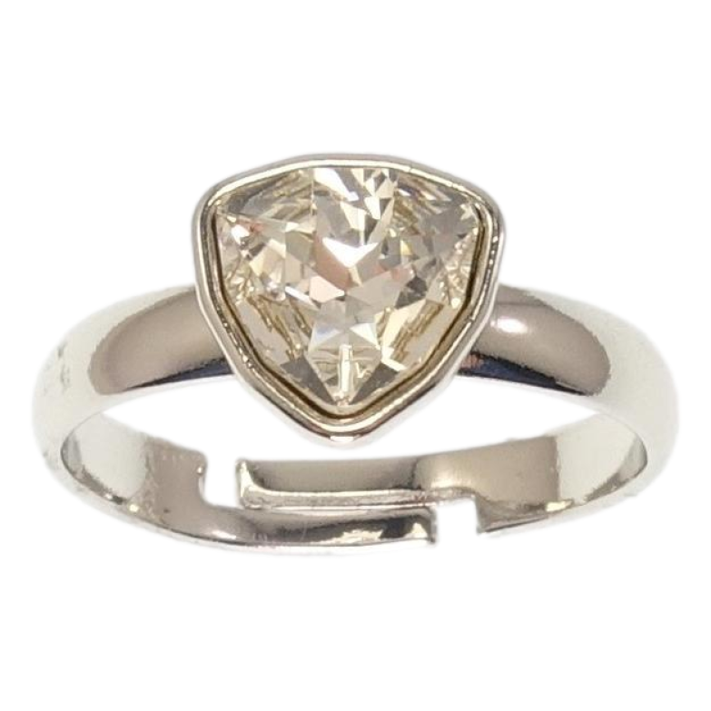 Каблучка Xuping колір Родій з кр-ми Swarovski Кристал Clear фото №1