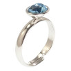 Кольцо Xuping цвет Родий с кр-ми Swarovski Кристалл Aquamarine фото №2