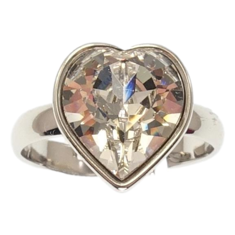 Кольцо Xuping цвет Родий с кр-ми Swarovski Кристальное сердце Moonlight фото №1