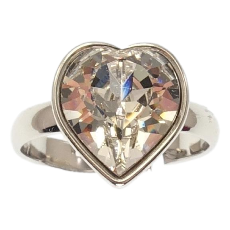 Кольцо Xuping цвет Родий с кр-ми Swarovski Кристальное сердце Moonlight фото №1 Кольцо Xuping цвет Родий с кр-ми Swarovski Кристальное сердце Moonlight фото №1