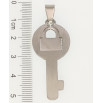 Кулон Нержавейка Ключ с вставкой замок фото №2