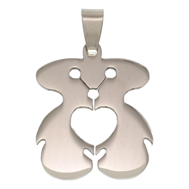 Кулон Нержавейка Абстрактный человечек с сердечком фото №1
