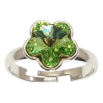 Каблучка Xuping колір Родій з кр-ми Swarovski Кристальна квіточка Peridot" фото №2 Каблучка Xuping колір Родій з кр-ми Swarovski Кристальна квіточка Peridot" фото №2
