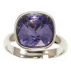 Каблучка Xuping колір Родій з кр-ми Swarovski "Кристал Tanzanite" 12х12мм фото №2 Каблучка Xuping колір Родій з кр-ми Swarovski "Кристал Tanzanite" 12х12мм фото №2