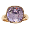 Кольцо Xuping цвет Позолота 18K с кр-ми Swarovski "Кристалл Tanzanite" 12х12мм фото №2