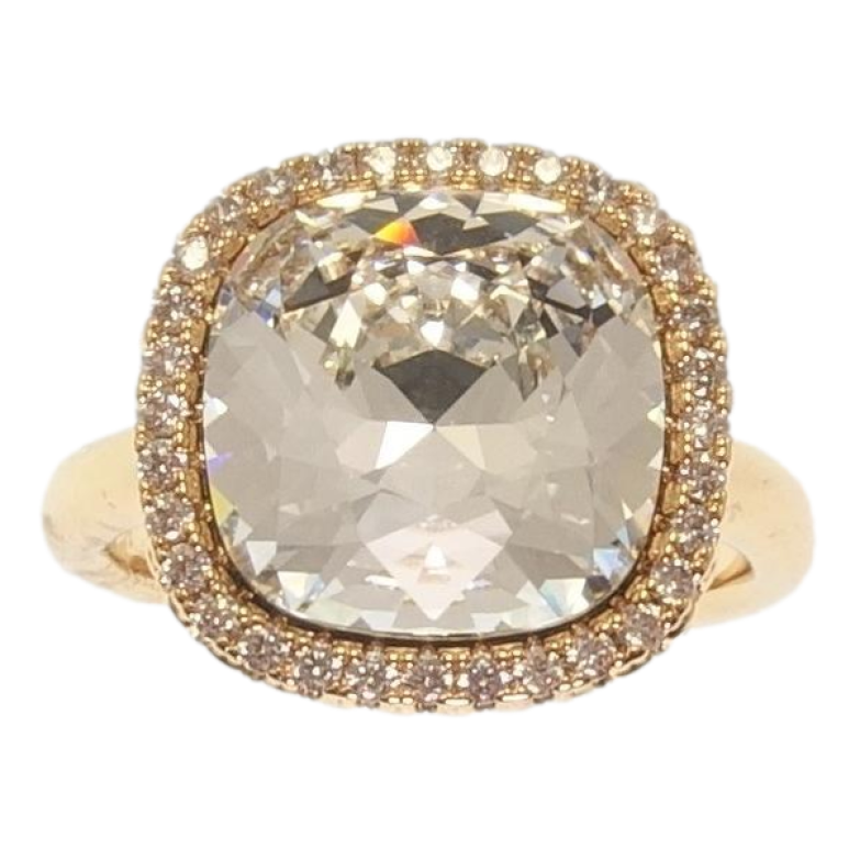 Каблучка Xuping колір 18K з кр-ми Swarovski Кристал Clear в обрамленні 15х15мм фото №1 Каблучка Xuping колір 18K з кр-ми Swarovski Кристал Clear в обрамленні 15х15мм фото №1