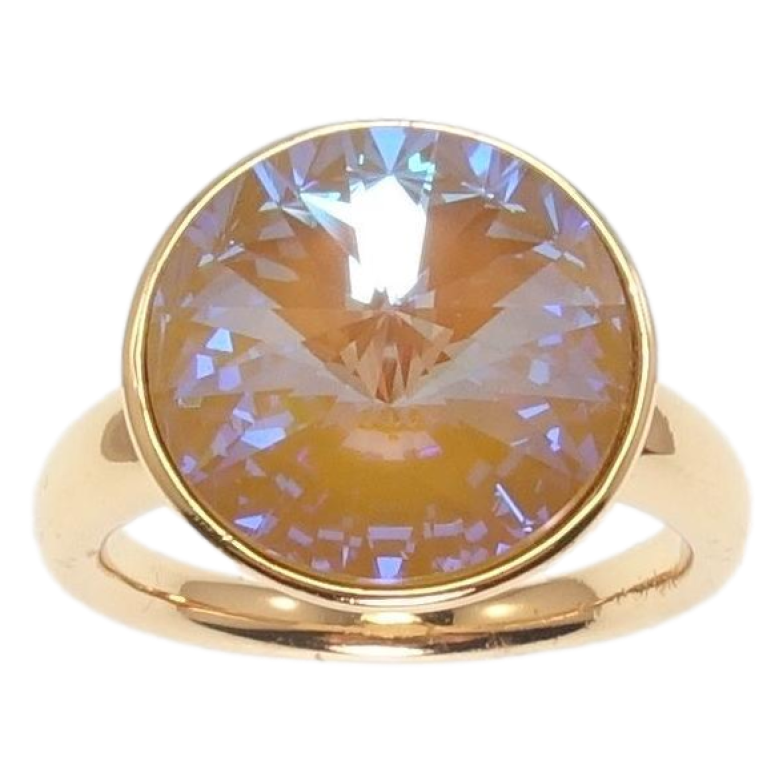 Кольцо Xuping цвет 18K с кр-ми Swarovski Кристалл Cappuccino Delite ø 15мм фото №1 Кольцо Xuping цвет 18K с кр-ми Swarovski Кристалл Cappuccino Delite ø 15мм фото №1