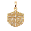 Кулон Xuping цвет Позолота 18K "Щит с крестом и сердцем инкрустация кристаллами" для цепочки до 5мм фото №3 Кулон Xuping цвет Позолота 18K "Щит с крестом и сердцем инкрустация кристаллами" для цепочки до 5мм фото №3