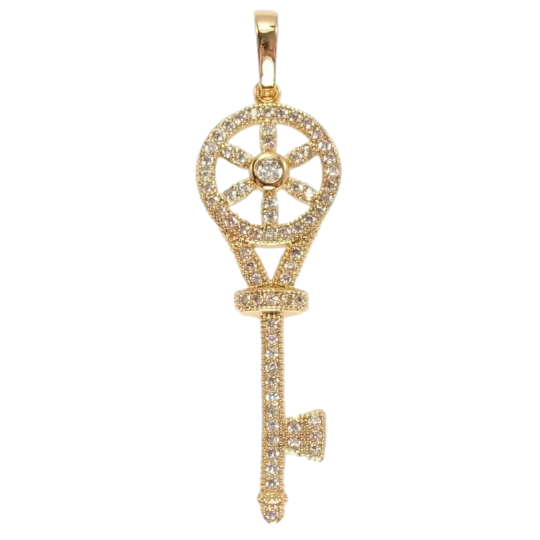 Кулон Xuping Позолота 18K Декоративный ключ с цирконием фото №2 Кулон Xuping Позолота 18K Декоративный ключ с цирконием фото №2