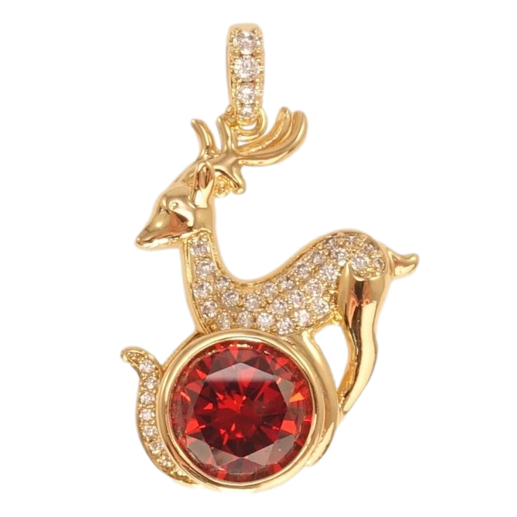 Кулон Xuping Позолота 18K Олень на червоному кристалі фото №23 Кулон Xuping Позолота 18K Олень на червоному кристалі фото №23