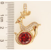Кулон Xuping Позолота 18K Олень на червоному кристалі фото №2