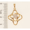 Кулон Xuping Позолота 18K Фігурна підвіска з кристальною квіточкою фото №2