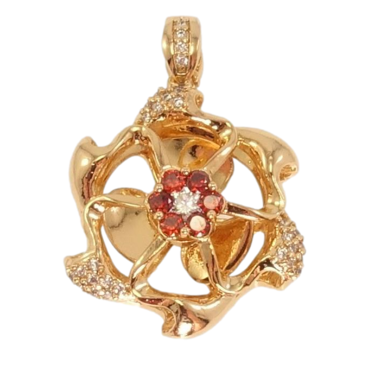 Кулон Xuping Позолота 18K Пропелер з цирконієм та червоними фіанітами фото №19 Кулон Xuping Позолота 18K Пропелер з цирконієм та червоними фіанітами фото №19