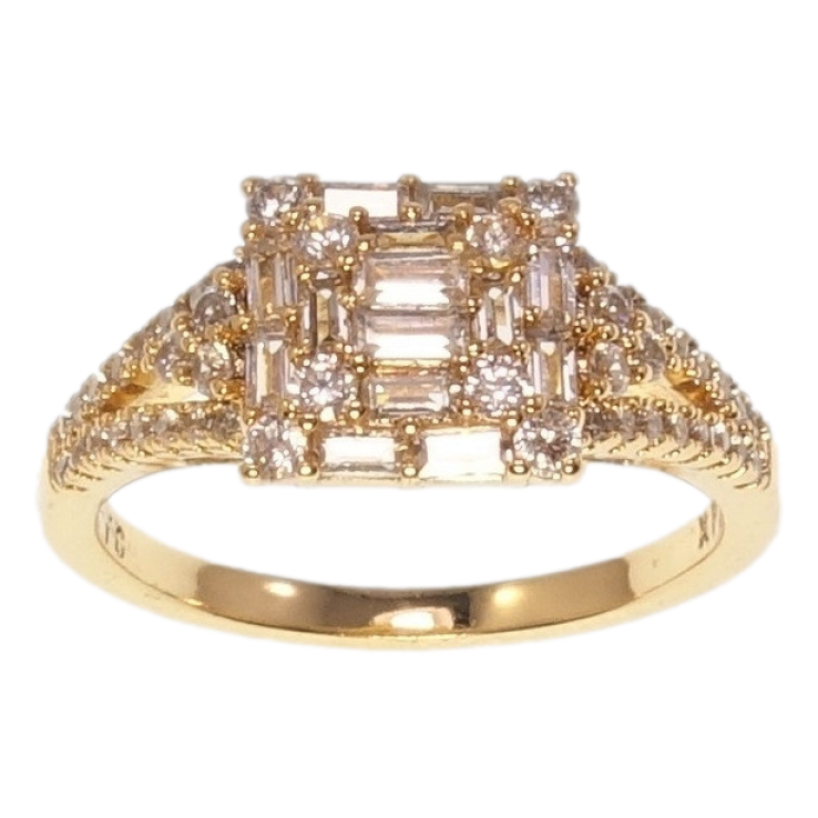 Кольцо Xuping Позолота 18K Инкрустация цирконием фото №5 Кольцо Xuping Позолота 18K Инкрустация цирконием фото №5