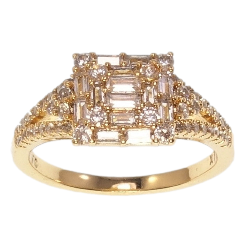 Кольцо Xuping Позолота 18K Инкрустация цирконием фото №1 Кольцо Xuping Позолота 18K Инкрустация цирконием фото №1