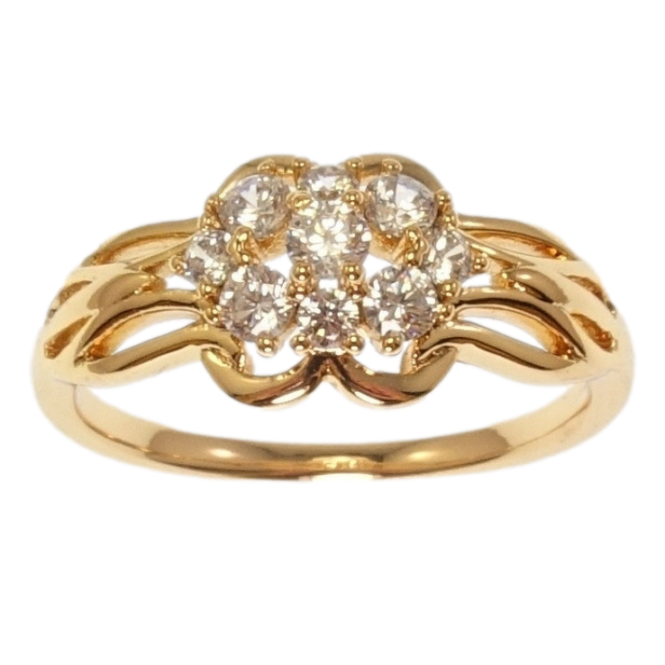 Каблучка Xuping Позолота 18K Кришталева квітка фото №7 Каблучка Xuping Позолота 18K Кришталева квітка фото №7