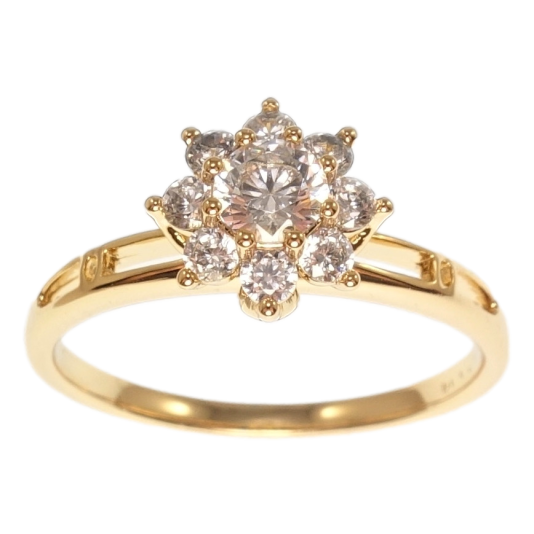 Кольцо Xuping Позолота 18K Кристальный цветок фото №1