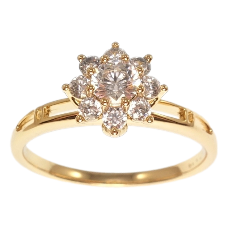 Каблучка Xuping Позолота 18K Кристальна квітка фото №25 Каблучка Xuping Позолота 18K Кристальна квітка фото №25