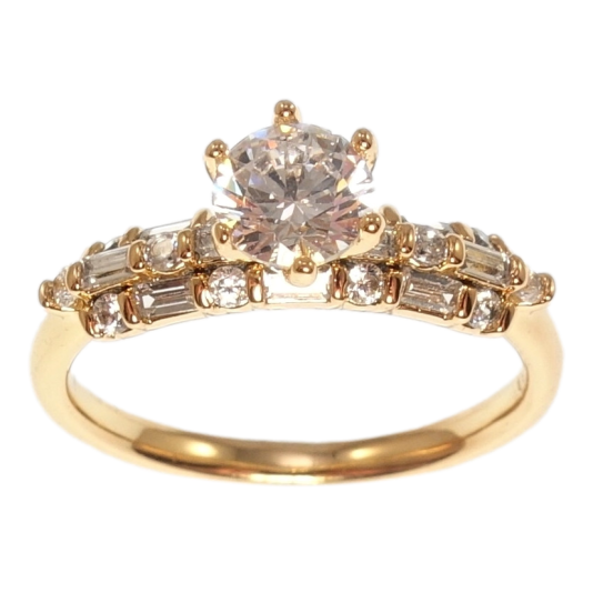 Кольцо Xuping Позолота 18K Кристальный блеск фото №1 Кольцо Xuping Позолота 18K Кристальный блеск фото №1