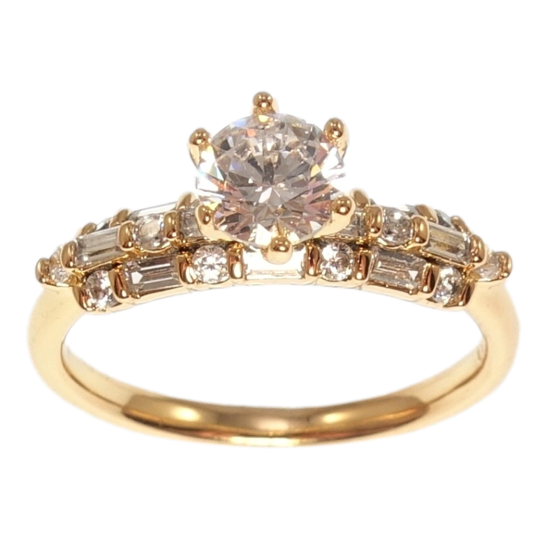 Каблучка Xuping Позолота 18K Кристальний блиск фото №1 Каблучка Xuping Позолота 18K Кристальний блиск фото №1