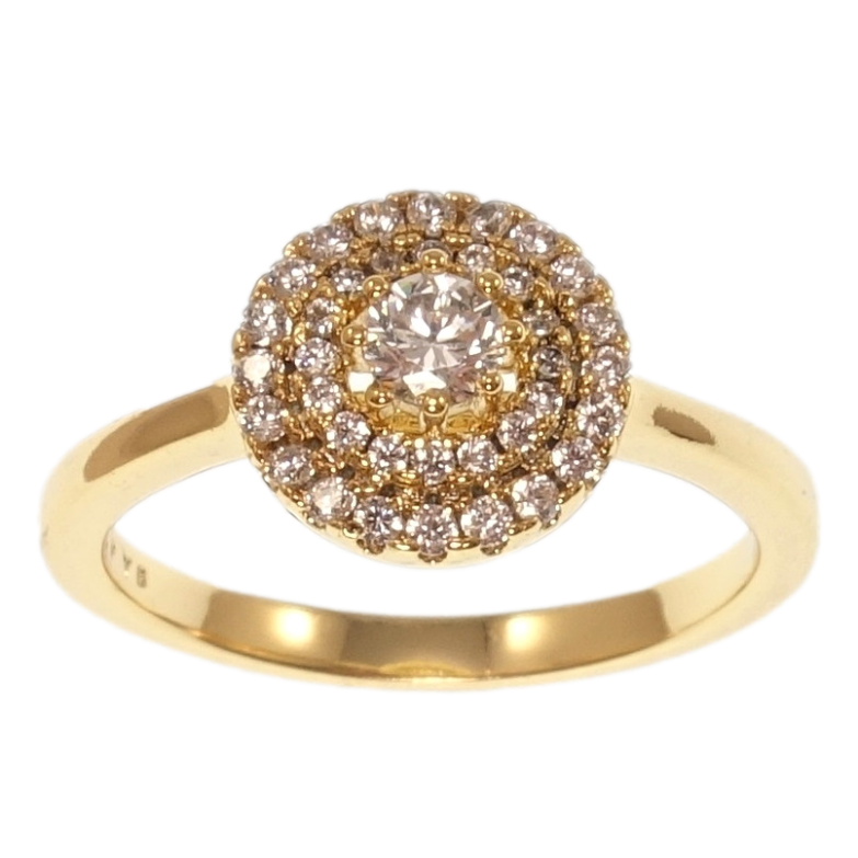 Кольцо Xuping Позолота 18K Искристость фото №1