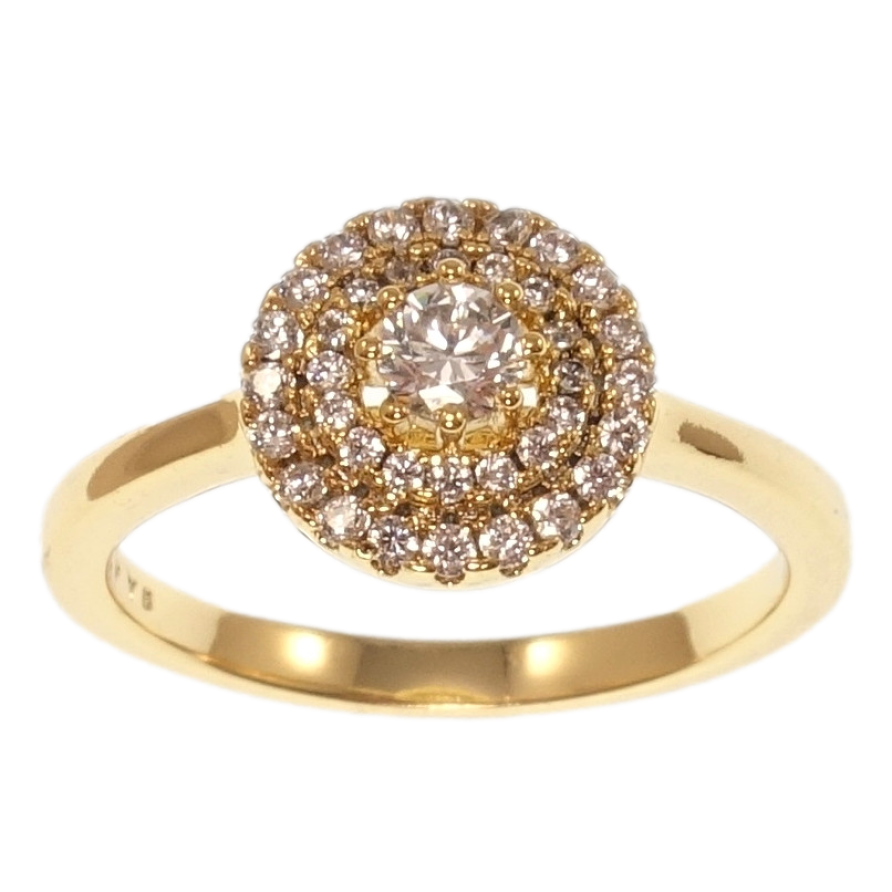 Кольцо Xuping Позолота 18K Искристость фото №1