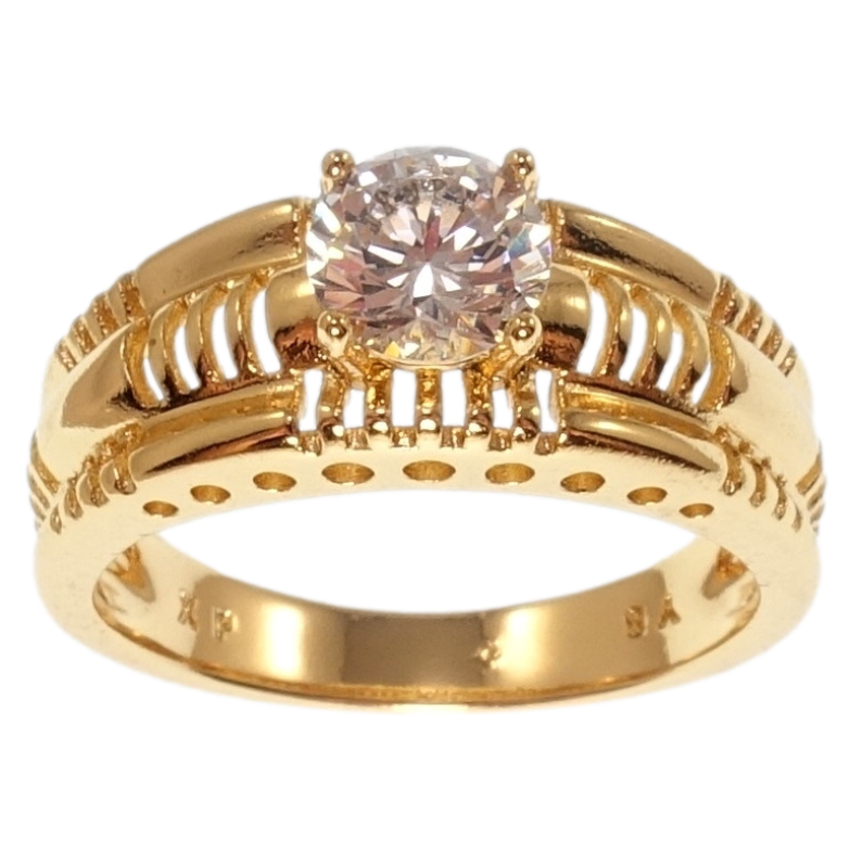 Каблучка Xuping Позолота 18K Різний орнамент із кристальною вставкою фото №1