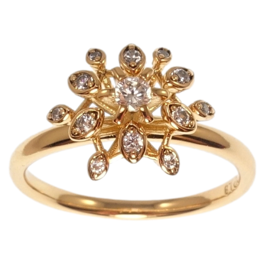 Кольцо Xuping Позолота 18K Снежинка фото №1