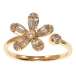 Кольцо Xuping Позолота 18K Кристальный цветок с жемчужиной р 18-19 фото №1