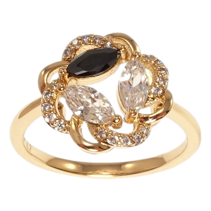 Каблучка Xuping Позолота 18K Сонячна квітка фото №1 Каблучка Xuping Позолота 18K Сонячна квітка фото №1