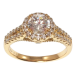 Кольцо Xuping Позолота 18K Роскошный блеск кристаллов фото №1 Кольцо Xuping Позолота 18K Роскошный блеск кристаллов фото №1