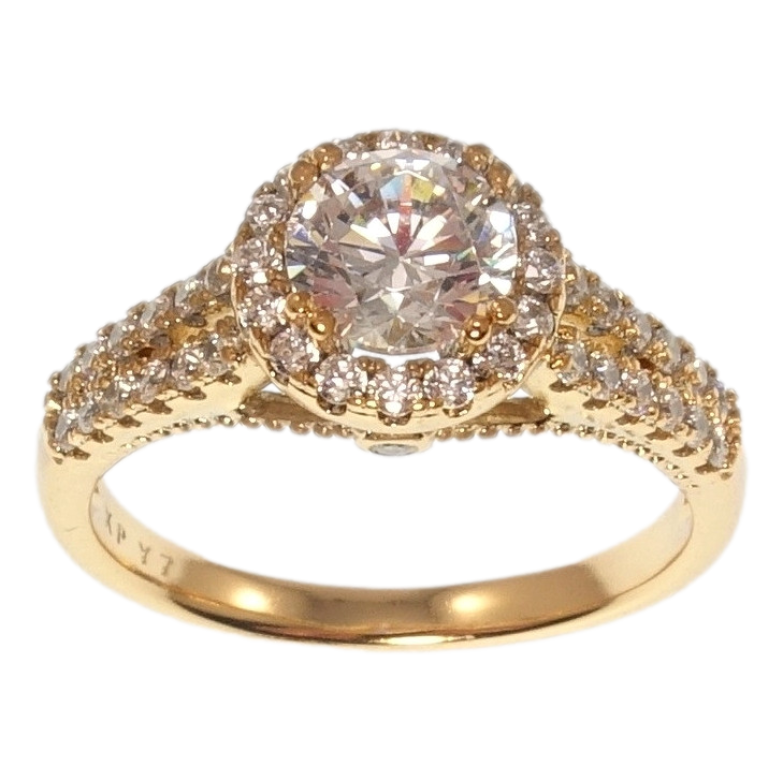 Кольцо Xuping Позолота 18K Роскошный блеск кристаллов фото №2 Кольцо Xuping Позолота 18K Роскошный блеск кристаллов фото №2