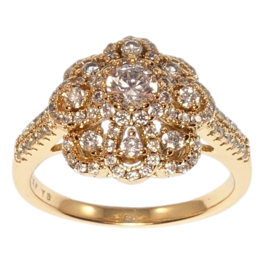 Кольцо Xuping Позолота 18K Роскошный цветок фото №1 Кольцо Xuping Позолота 18K Роскошный цветок фото №1