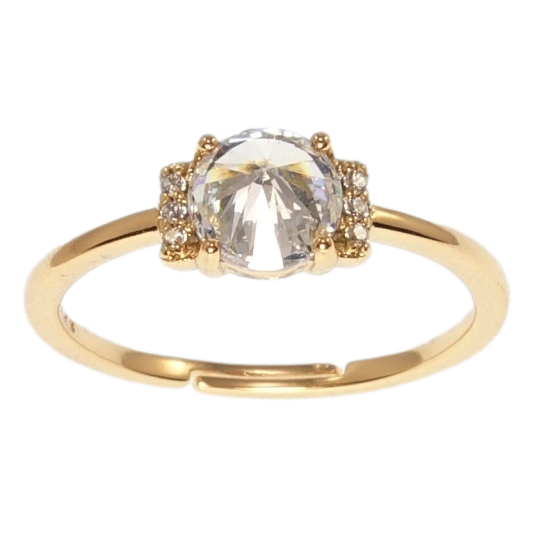 Кольцо Xuping Позолота 18K Конусный кристалл фото №1 Кольцо Xuping Позолота 18K Конусный кристалл фото №1