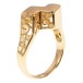 Кольцо Xuping Позолота 18K Высокий Зигзаг Ажурные Грани узор напылением фото №2 Кольцо Xuping Позолота 18K Высокий Зигзаг Ажурные Грани узор напылением фото №2