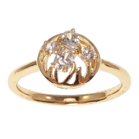 Кольцо Xuping Позолота 18K Круг Декоративный Узор с Кристаллами фото №1