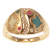 Кольцо Xuping Позолота 18K Узор с цветной эмалью фото №1 Кольцо Xuping Позолота 18K Узор с цветной эмалью фото №1