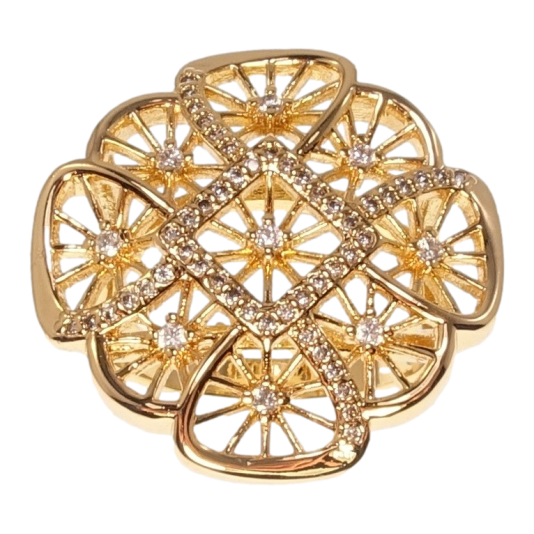 Кольцо Xuping Позолота 18K Фантазийный Узор фото №1