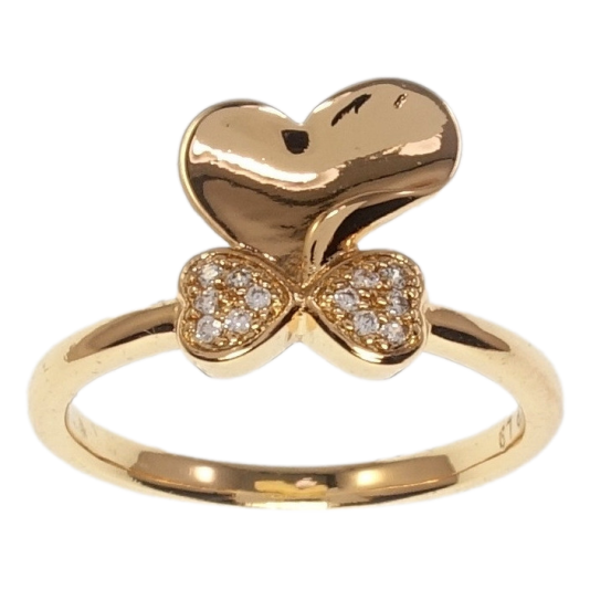Кольцо Xuping Позолота 18K Сердечко с бантиком фото №1 Кольцо Xuping Позолота 18K Сердечко с бантиком фото №1