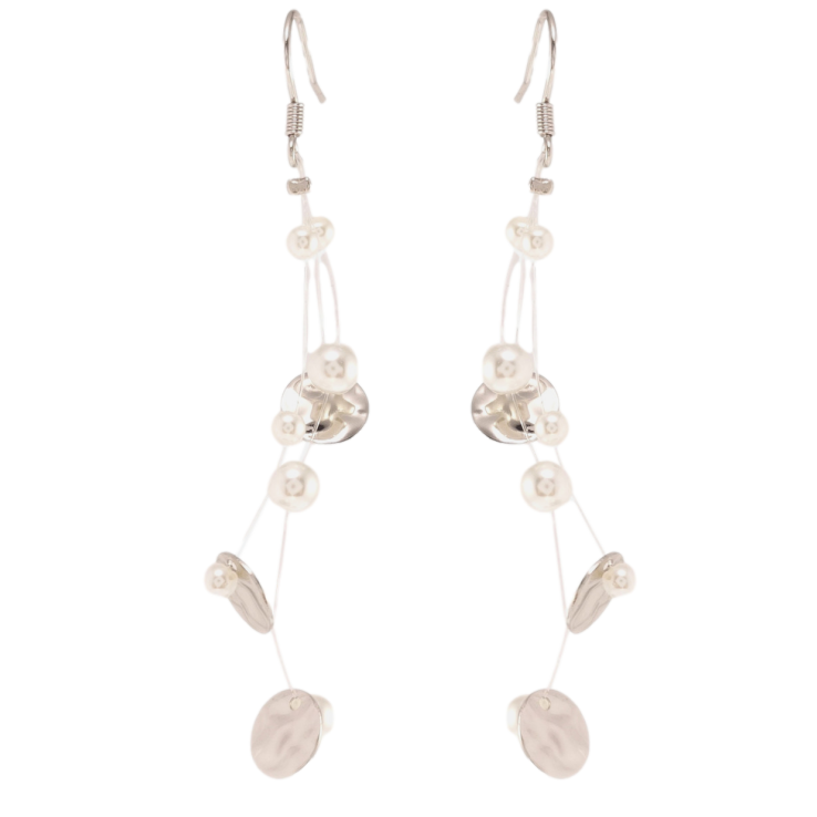 Сережки Xuping QQMM Родій французький замок Перлини та кола на волосіні фото №18 Сережки Xuping QQMM Родій французький замок Перлини та кола на волосіні фото №18