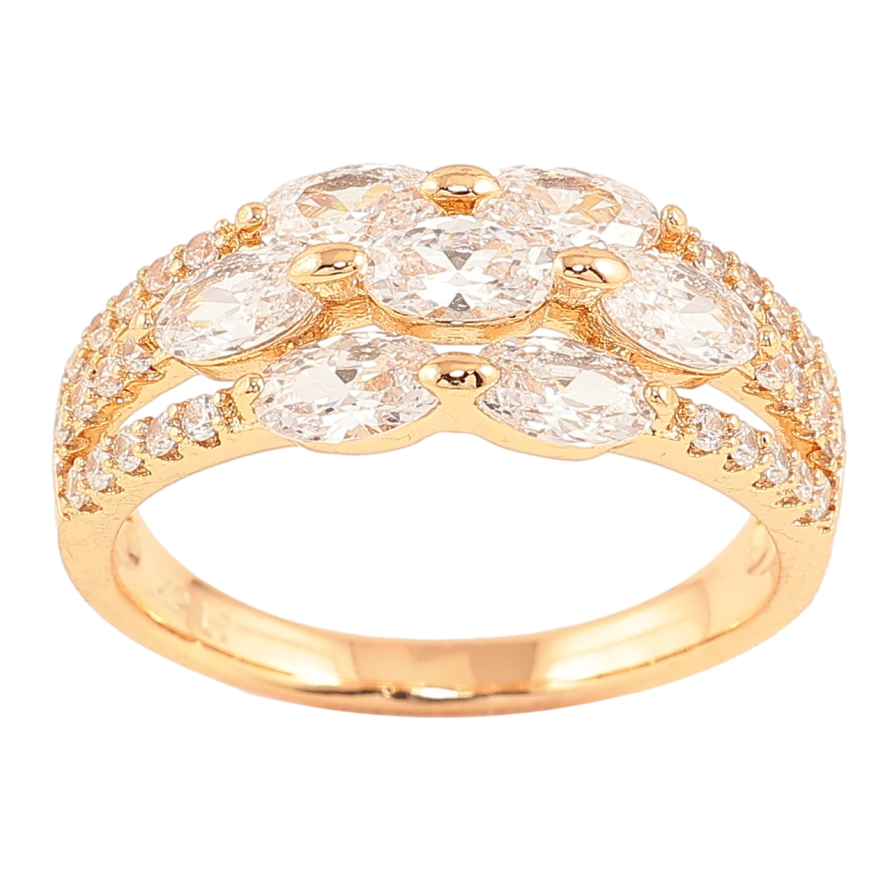 Кольцо Xuping Позолота 18K Инкрустация цирконием фото №1 Кольцо Xuping Позолота 18K Инкрустация цирконием фото №1