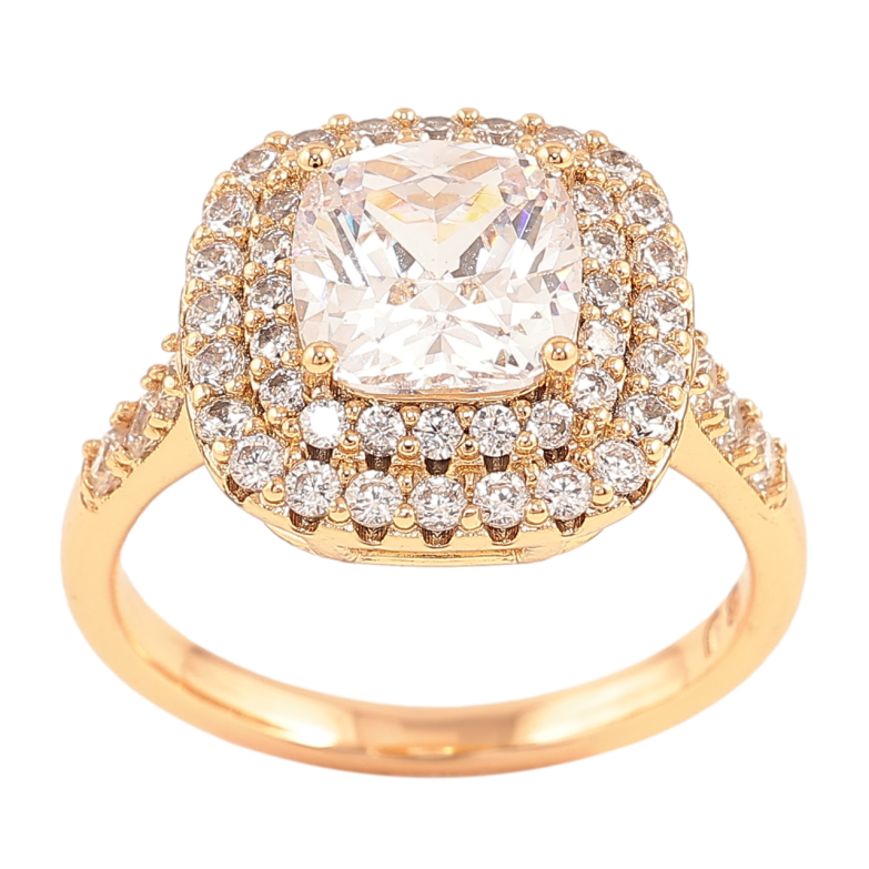 Кольцо Xuping Позолота 18K Фианит с инкрустацией цирконием фото №1 Кольцо Xuping Позолота 18K Фианит с инкрустацией цирконием фото №1