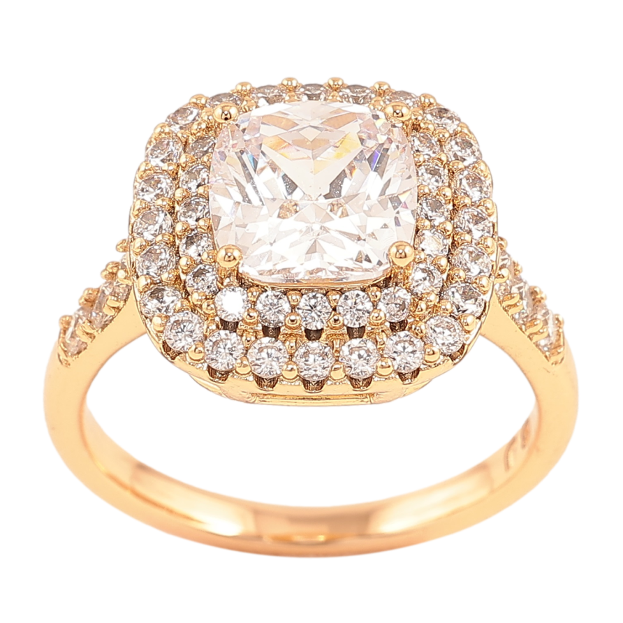 Кольцо Xuping Позолота 18K Фианит с инкрустацией цирконием фото №1 Кольцо Xuping Позолота 18K Фианит с инкрустацией цирконием фото №1