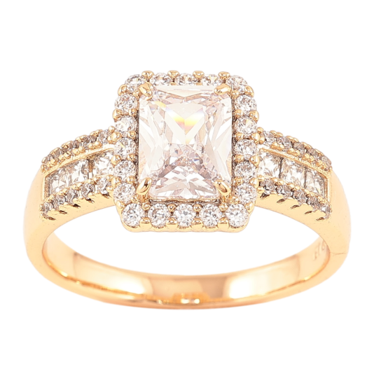 Кольцо Xuping Позолота 18K Фианит с инкрустацией цирконием фото №1