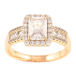 Кольцо Xuping Позолота 18K Фианит с инкрустацией цирконием фото №1