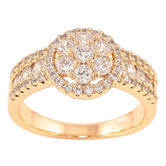 Кольцо Xuping Позолота 18K Инкрустация цирконием фото №1 Кольцо Xuping Позолота 18K Инкрустация цирконием фото №1