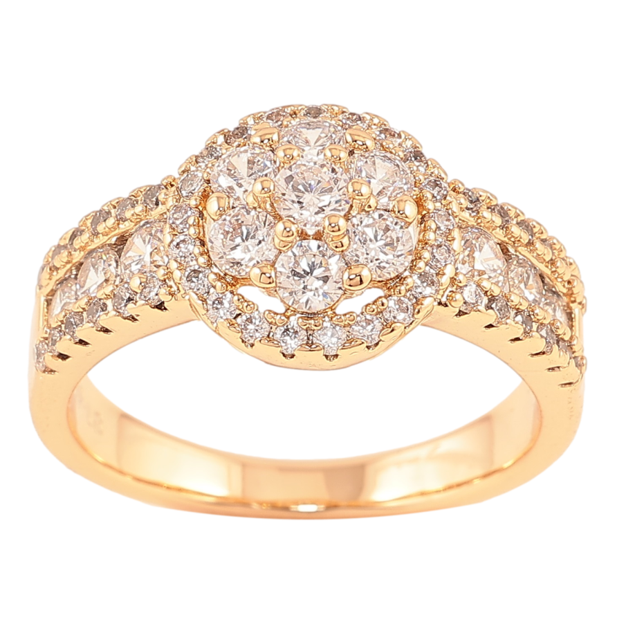 Каблучка Xuping Позолота 18K «Інкрустація цирконієм» фото №1 Каблучка Xuping Позолота 18K «Інкрустація цирконієм» фото №1