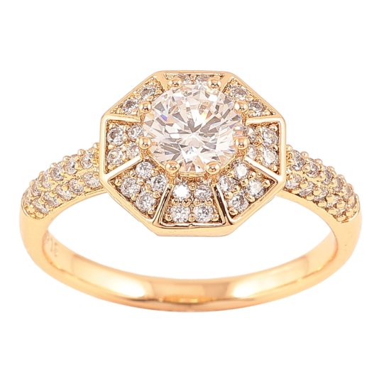 Кольцо Xuping Позолота 18K Инкрустация цирконием фото №1 Кольцо Xuping Позолота 18K Инкрустация цирконием фото №1